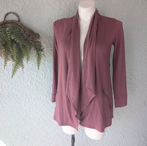 Soft surroundings Women's‎ Mauve Drape Cardigan Sweater size sm